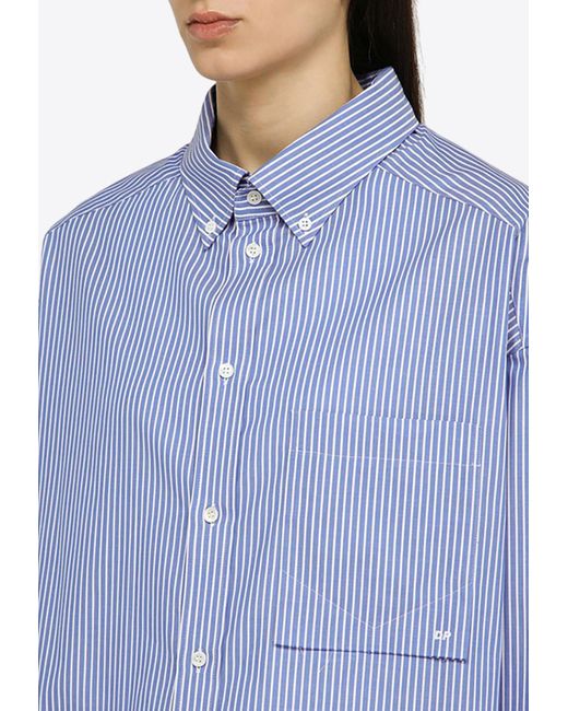 DARKPARK Blue Striped Button-Down Shirt