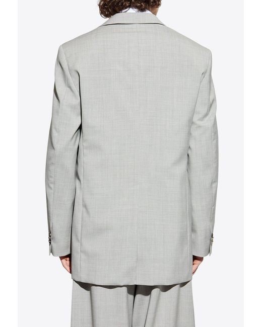 Loewe Gray Single-Breasted Wool Blazer for men