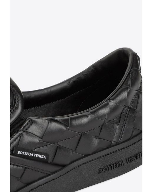 Bottega Veneta Black Sawyer Slip-On Sneakers for men