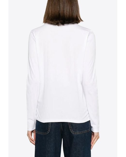 Ralph Lauren White Long-Sleeved Pony T-Shirt