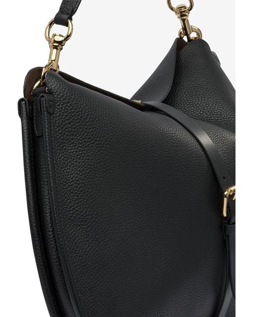 Etro Black Maxi Pony Leather Shoulder Bag