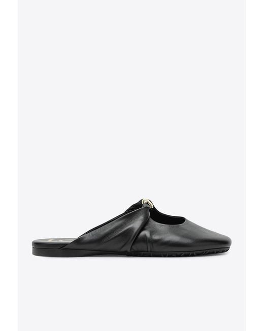 Loewe White Pebble Mules