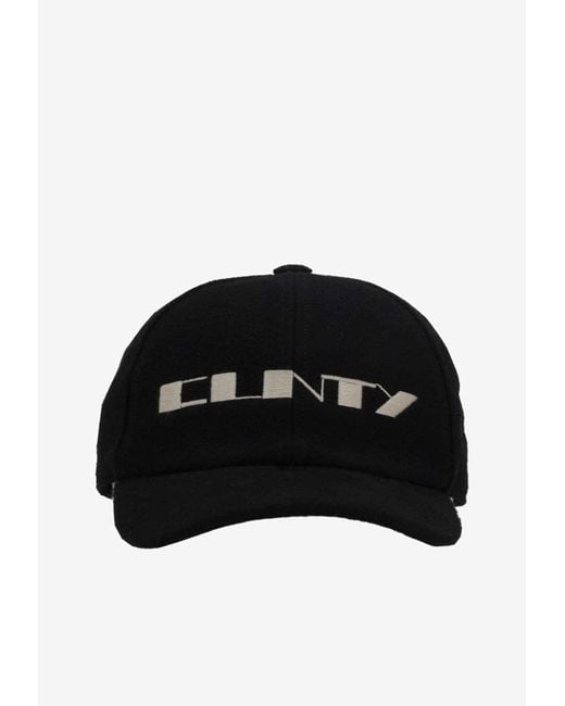 Rick Owens Black Cunty Baseball Cap for men