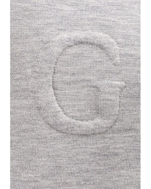 Gucci Gray Logo-Embossed Hooded Sweatshirt