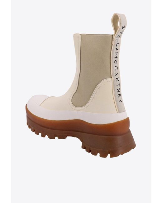 Stella McCartney White Trace Chelsea Ankle Boots
