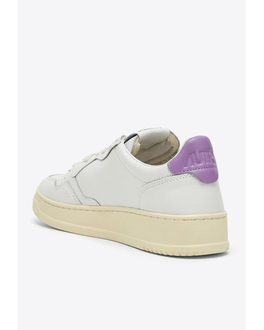 Autry White Medalist Low-Top Sneakers