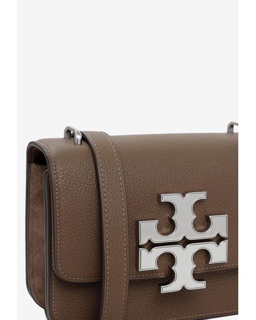 Eleanor Leather Crossbody Bag in Brown - Tory Burch