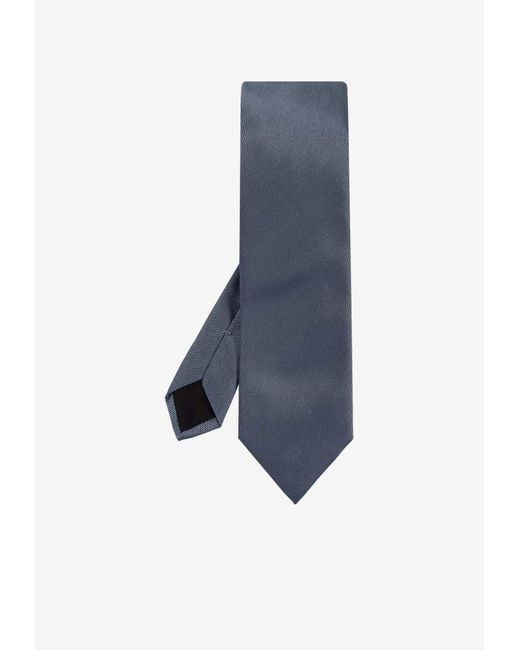 Givenchy Blue Pointed Silk Tie for men