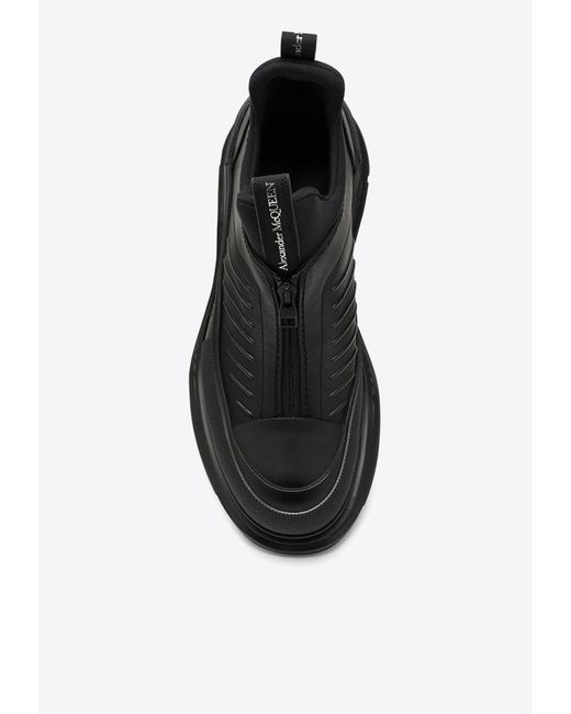 Alexander McQueen Black Tread Slick Low-Top Sneakers for men