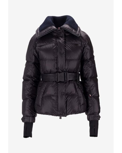 Moncler Blue Bataillouse Belted Padded Jacket