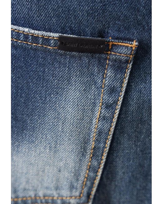 Saint Laurent Blue Basic Straight-Leg Jeans for men