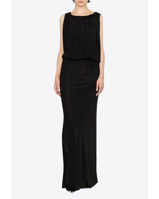 Saint Laurent Black Maxi Sleeveless Dress