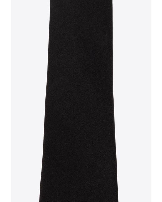 Dolce & Gabbana Black Silk Tie With Pointed Tip for men