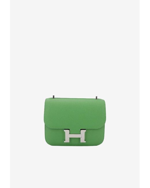 Hermès Green Constance 18 In Vert Yucca Epsom Leather With Palladium Hardware