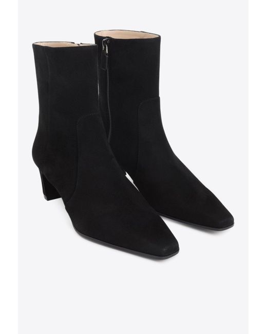 Stuart Weitzman Black Stassi 50 Zip Ankle Boots