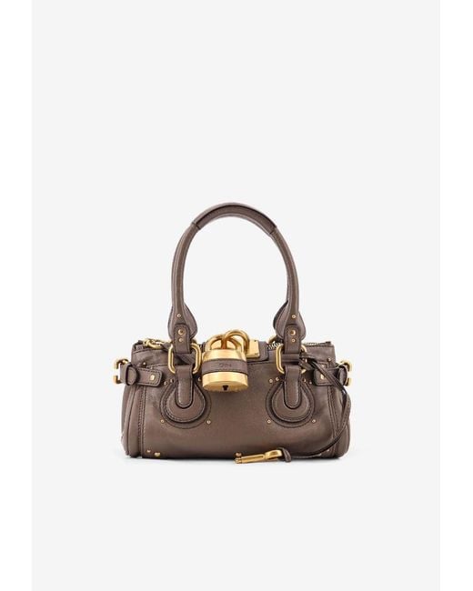 Chloé Gray Small Paddington Shoulder Bag