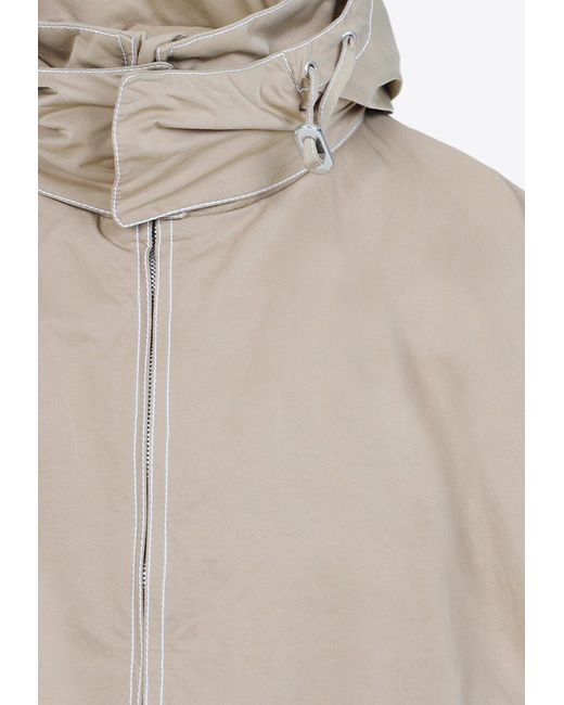 Bottega Veneta Natural Zip-Up Hooded Jacket for men