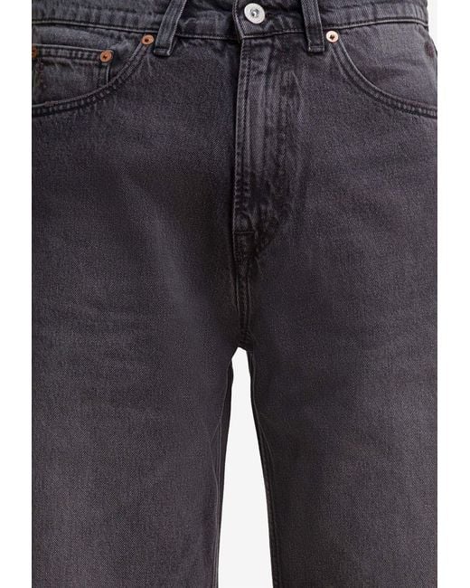 Our Legacy Blue Straight-Leg Ripped Jeans for men