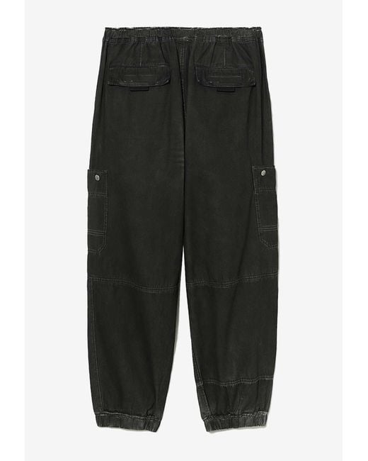 Izzue Elasticated Ankles Cargo Pants in Black for Men Lyst