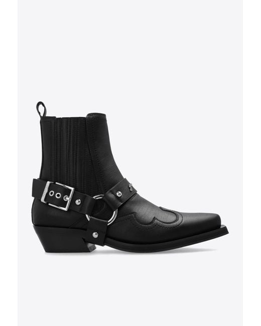 Ganni Black Western Chelsea Boots