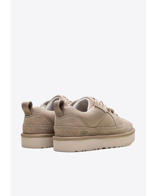 Ugg Brown Lo Lowmel Suede And Mesh Sneakers