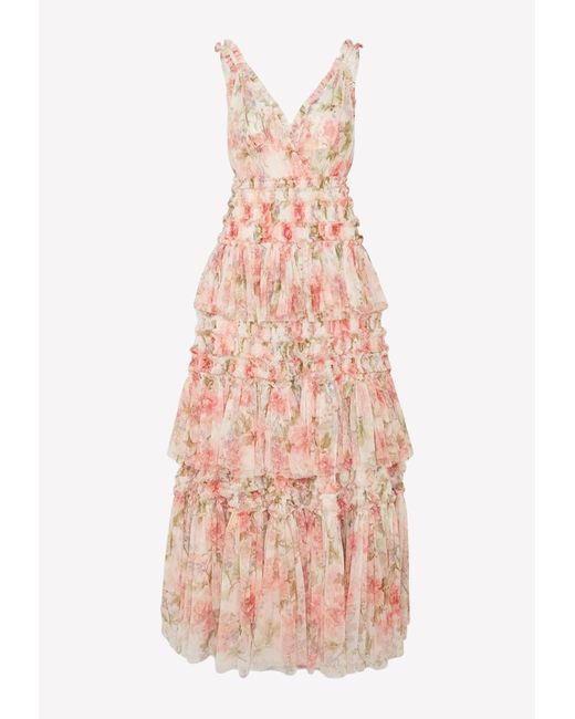 Needle & Thread Pink Summer Song Floral Candice Gown
