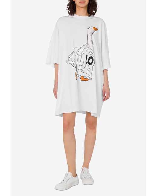 moschino tee shirt dress Love Moschino - Printed cotton jersey dress - Black