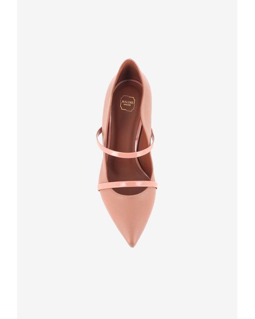 Malone Souliers Pink Maureen 70 Leather Pumps