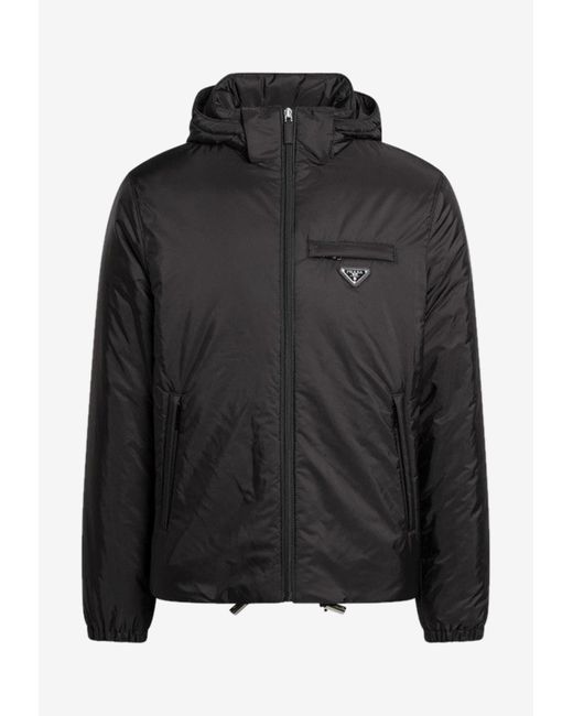 Prada Black Re-Nylon Padded Jacket for men