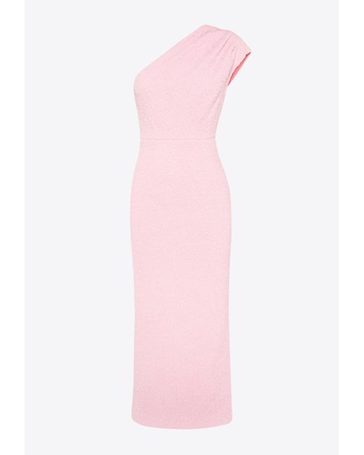 Mossman Pink Mesmerise One-Shoulder Maxi Dress