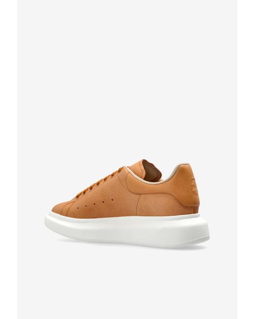 Alexander McQueen Brown Oversized Retro Leather Sneakers for men