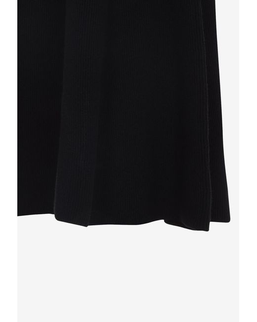 Fabiana Filippi Black Virgin Wool Midi Skirt