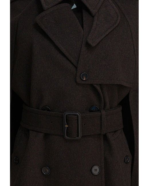 Burberry Black Belmont Cashmere Trench Cape