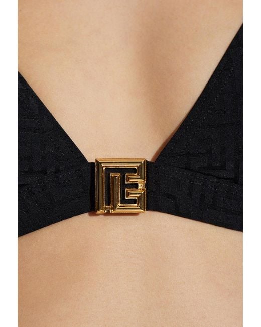 Balmain Black Pb Labyrinth Bikini