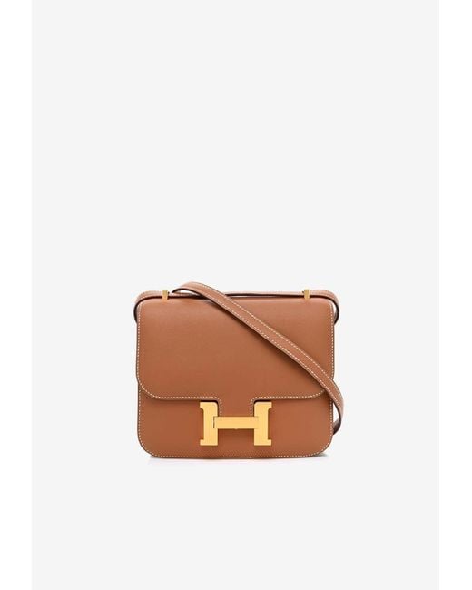 Hermès White Constance 18 In Gold Swift Leather With Gold Hardware