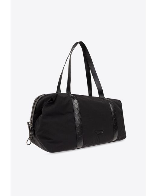 Bottega Veneta Black Large Crossroad Weekender Travel Bag for men