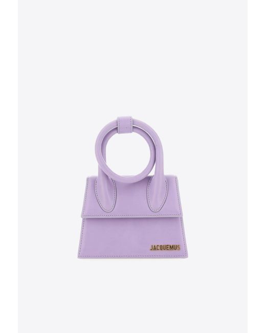 Jacquemus Purple Le Chiquito Noeud Shoulder Bag