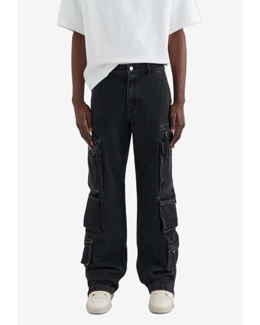Axel Arigato Black Utility Cargo Jeans for men