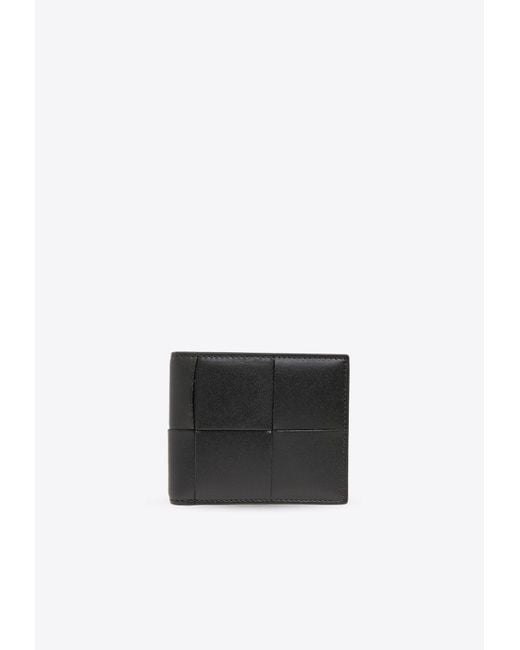 Bottega Veneta White Cassette Leather Bi-Fold Wallet