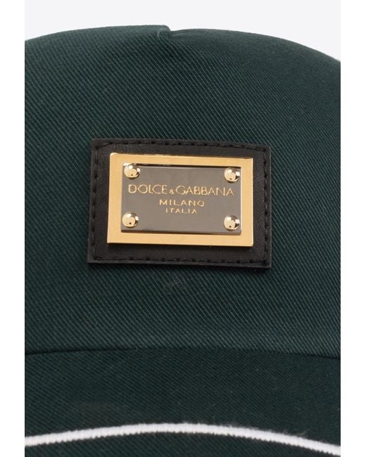 Dolce & Gabbana Green Logo Plaque Trucker Cap for men