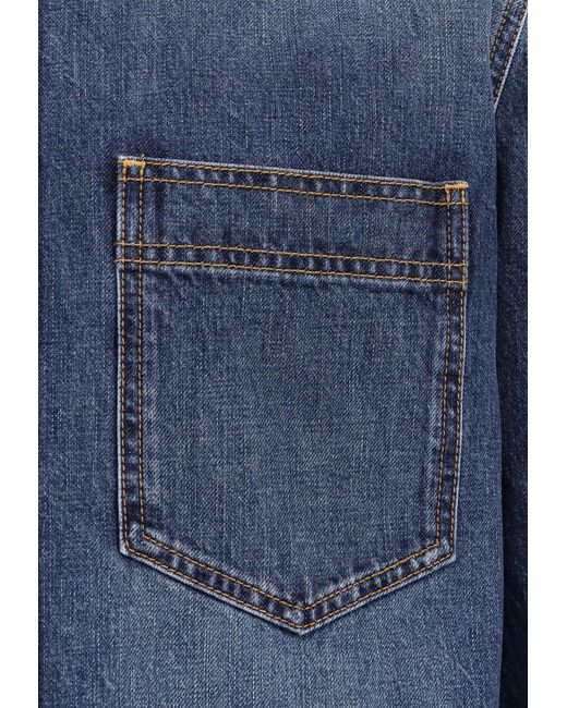 Givenchy Blue Denim Buttoned Shirt for men
