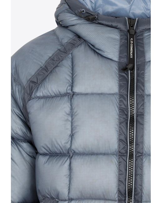 C.P. Company Dd Shell Hooded Down Jacket in Blue for Men | Lyst