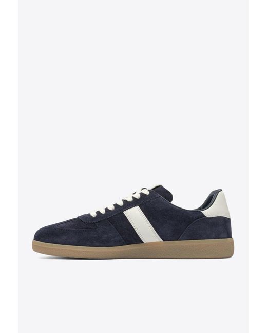 Tom Ford Blue Archer Suede Sneakers for men