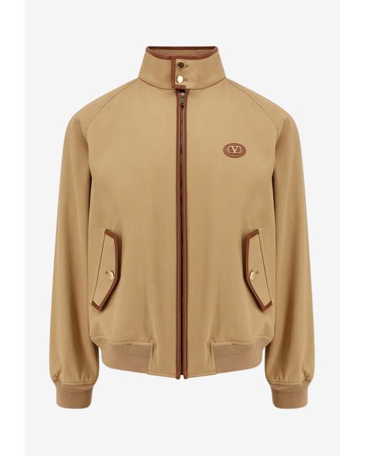 Valentino Blue Vlogo Zip-Up Jacket for men