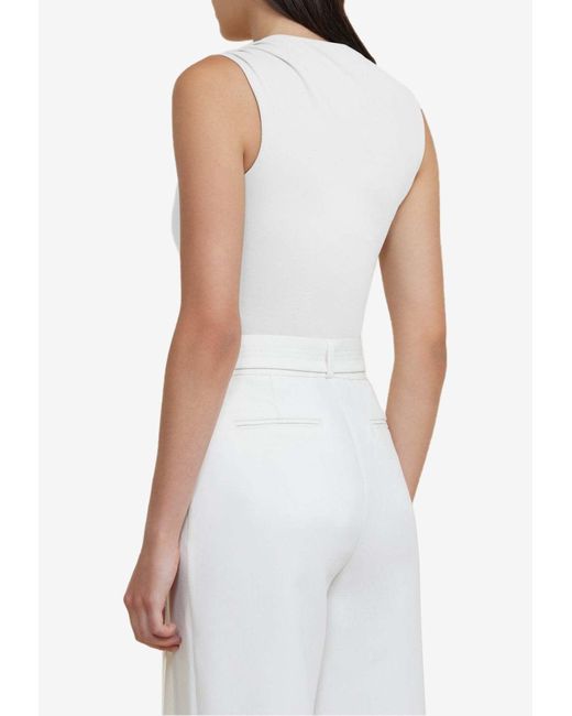 Acler White Summerston Sleeveless Top