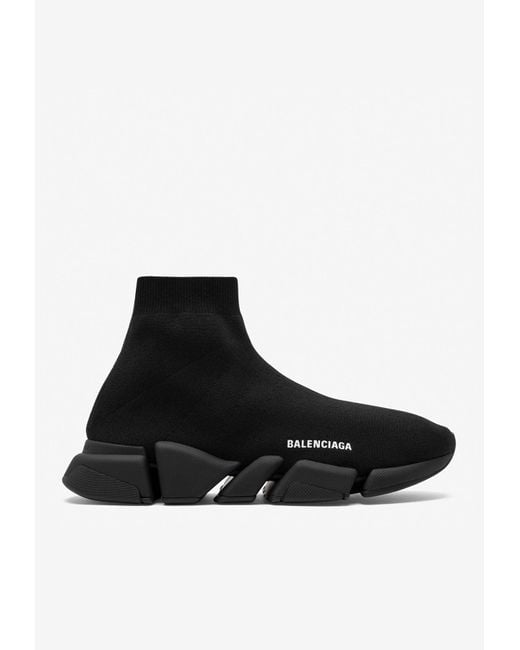 Balenciaga Black Speed 2.0 Stretch Knit Sneakers for men