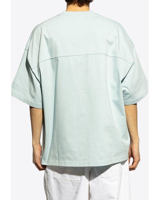 Bottega Veneta Blue Oversized Jersey T-Shirt for men
