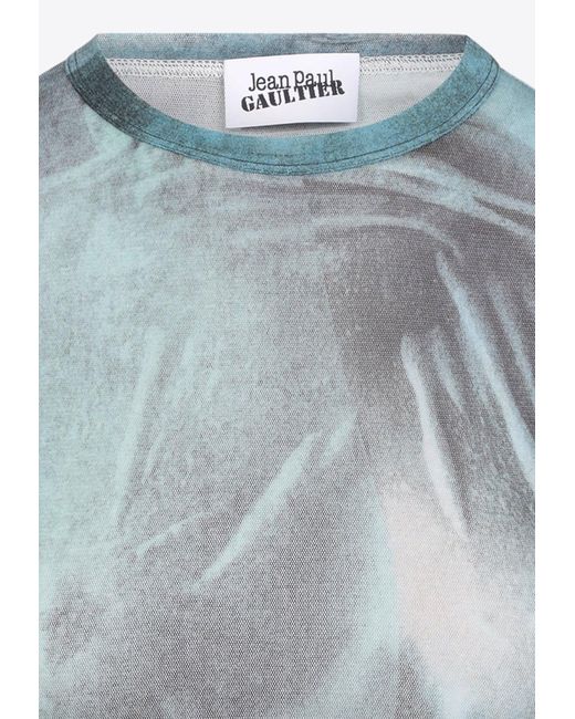 Jean Paul Gaultier Blue Mesh Baby Printed Water T-Shirt