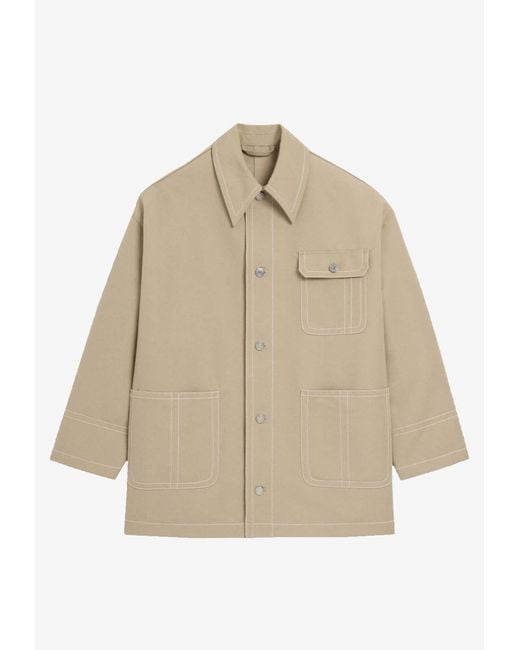 AMI Natural Oversized Worker Jacket for men