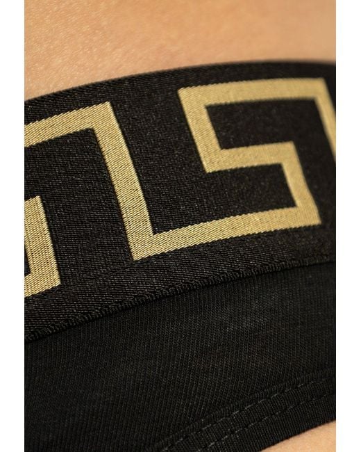 Versace Black Greca Border Briefs for men